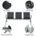Reception Guest Bench with PU Leather - Image 3