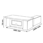 1800MM EXECUTIVE OFFICE TABLE - Image 2