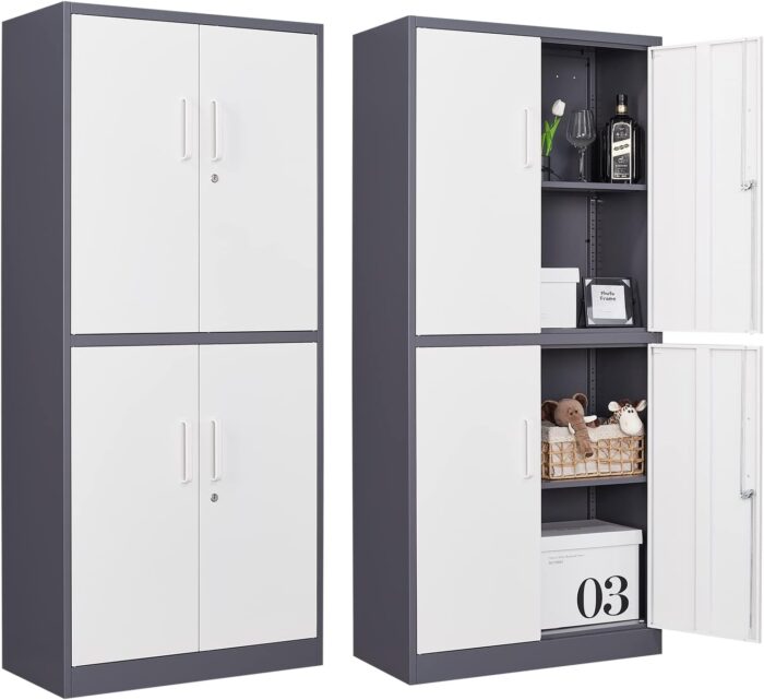 61854hZcvRL._AC_SL1500_.jpg 2-Door office cabinet (metallic) - Image 2