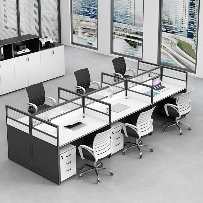 718D7TU0LuL._AC_SL1500_.jpg 4-Way modular office workstation - Image 2