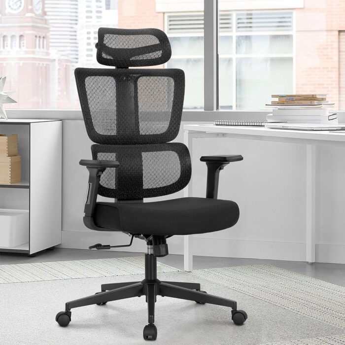 810rFDWQIXL._AC_SL1500_.jpg Orthopedic high-back office seat - Image 1