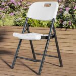 Patio white foldable chairs (plastic) - Image 2