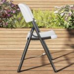 Patio white foldable chairs (plastic) - Image 3