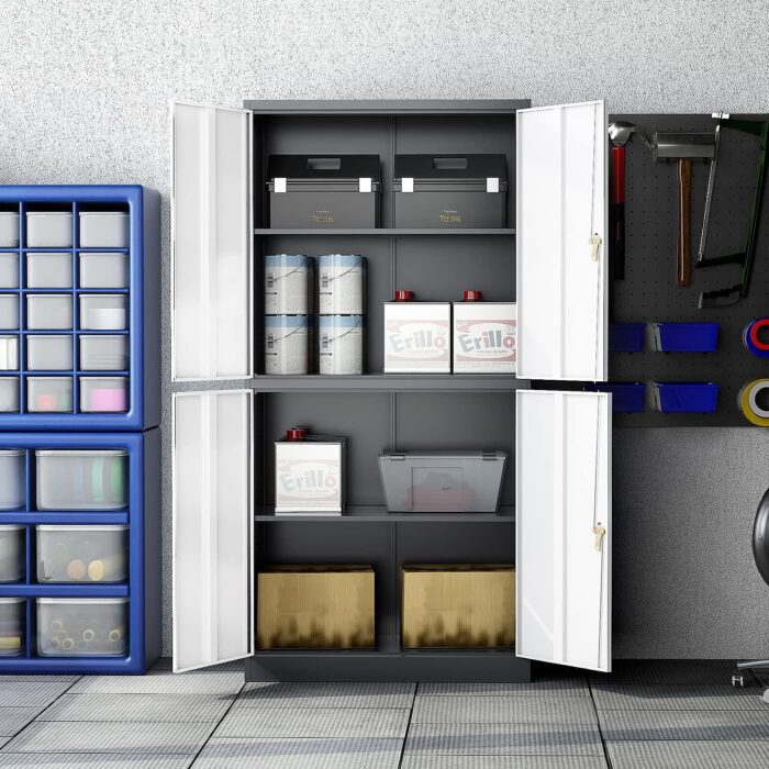 81mweZp4tgL._AC_SL1500_.jpg 2-Door office cabinet (metallic) - Image 4