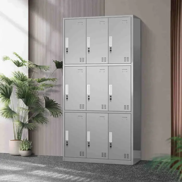 9 Locker steel office cabinet - Image 2