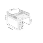 4-Way modular office workstation - Image 3