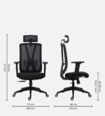 Ergo Spine Breathable Mesh Ergonomic Chair In Black Colour - Image 5