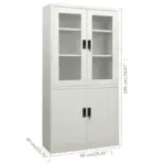 2-Door half glass office cabinet - Image 2