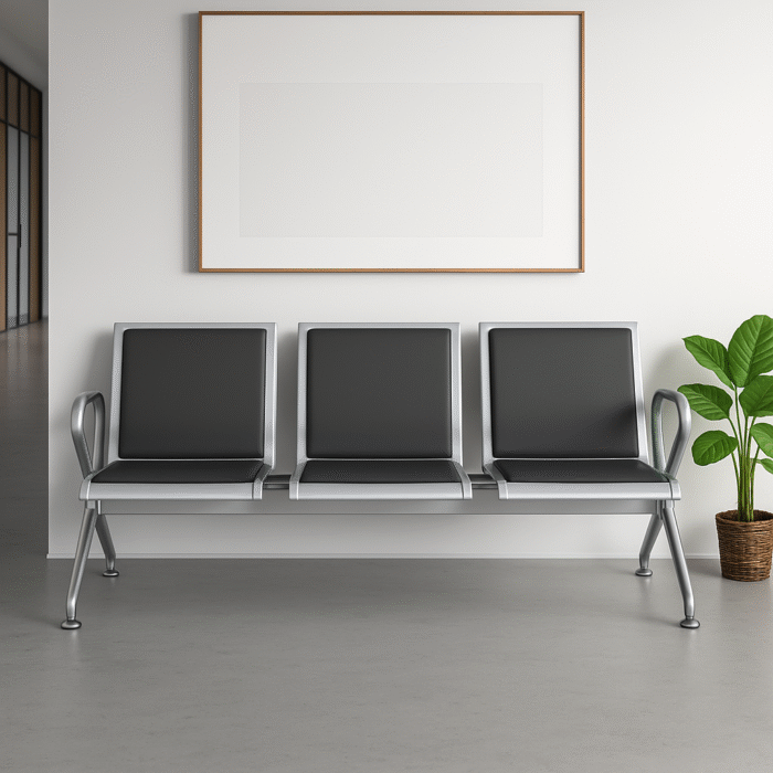 3-Seater Metallic Waiting Bench
