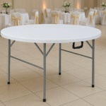 round folding plastic banquet table
