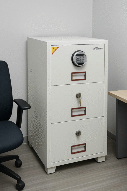 3-Drawer Fireproof Filing Cabinet