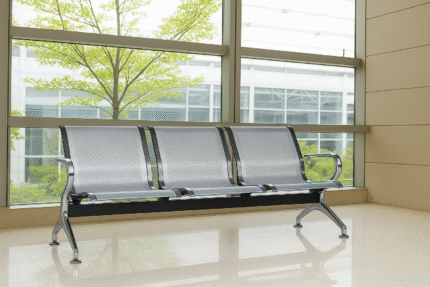 3-Link Metallic Waiting Bench