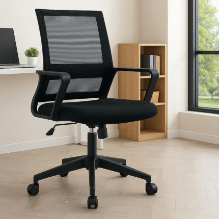Black Mesh Mid Back Chair