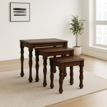 Wooden Nesting Table Set