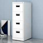 4-Drawer White Filing Cabinet