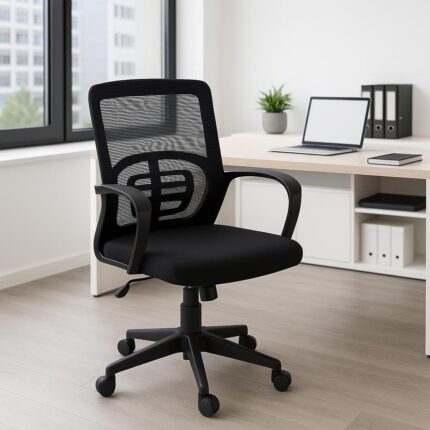 Mid Back Black Mesh Office Chair