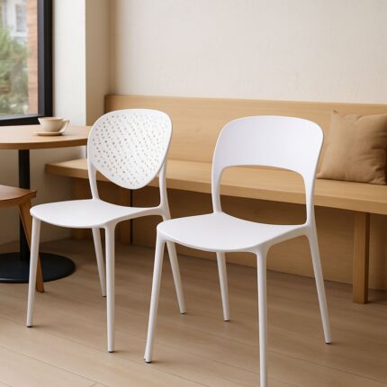White Bistro Plastic Chairs