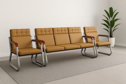 5-Seater Office Waiting Bench