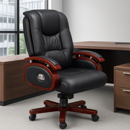 Black Leather Executive Office Chair