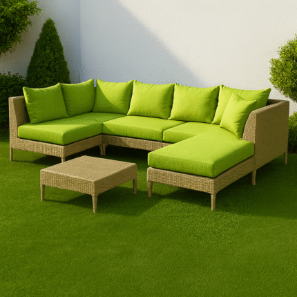 L-Shaped Outdoor Rattan Sofa