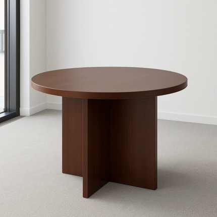 Round Wooden Office Meeting Table