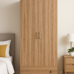 2-Door Wooden Wardrobe