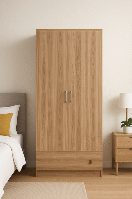 2-Door Wooden Wardrobe