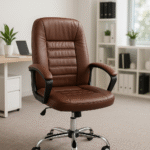 Mid Back Leather Office Chair