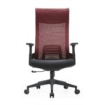 Red High Back Mesh Chair