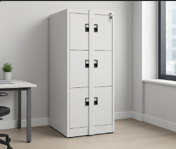 3-Drawer Filing Cabinet with Bar
