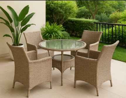 6-Seater Outdoor Rattan Dining Set
