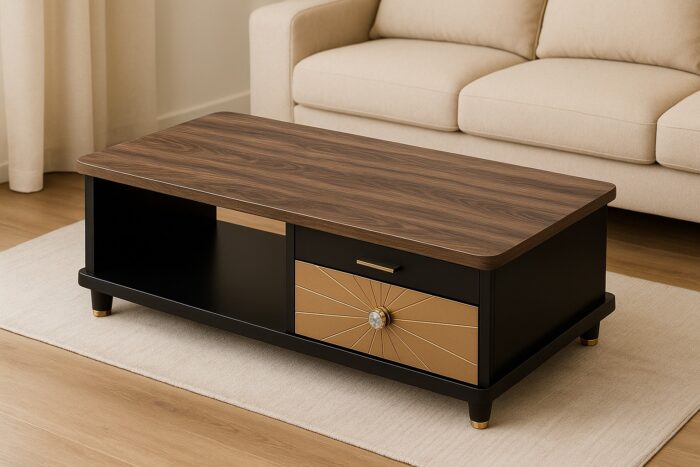 Wood-Grain Coffee Table with Drawer Wood-Grain Coffee Table with Drawer