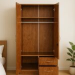 2-Door Wooden Wardrobe