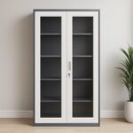 Metal Office Cabinet with Glass Doors