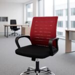 Red Mid Back Mesh Office Chair
